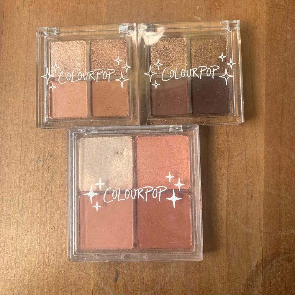 Colourpop bundle - 2 eye quads and 1 face quad
